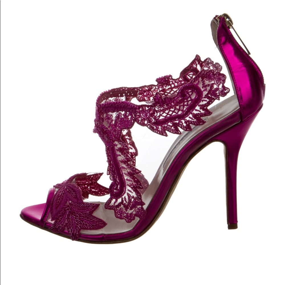 Oscar de la Renta Ambria Peep Toe Pumps